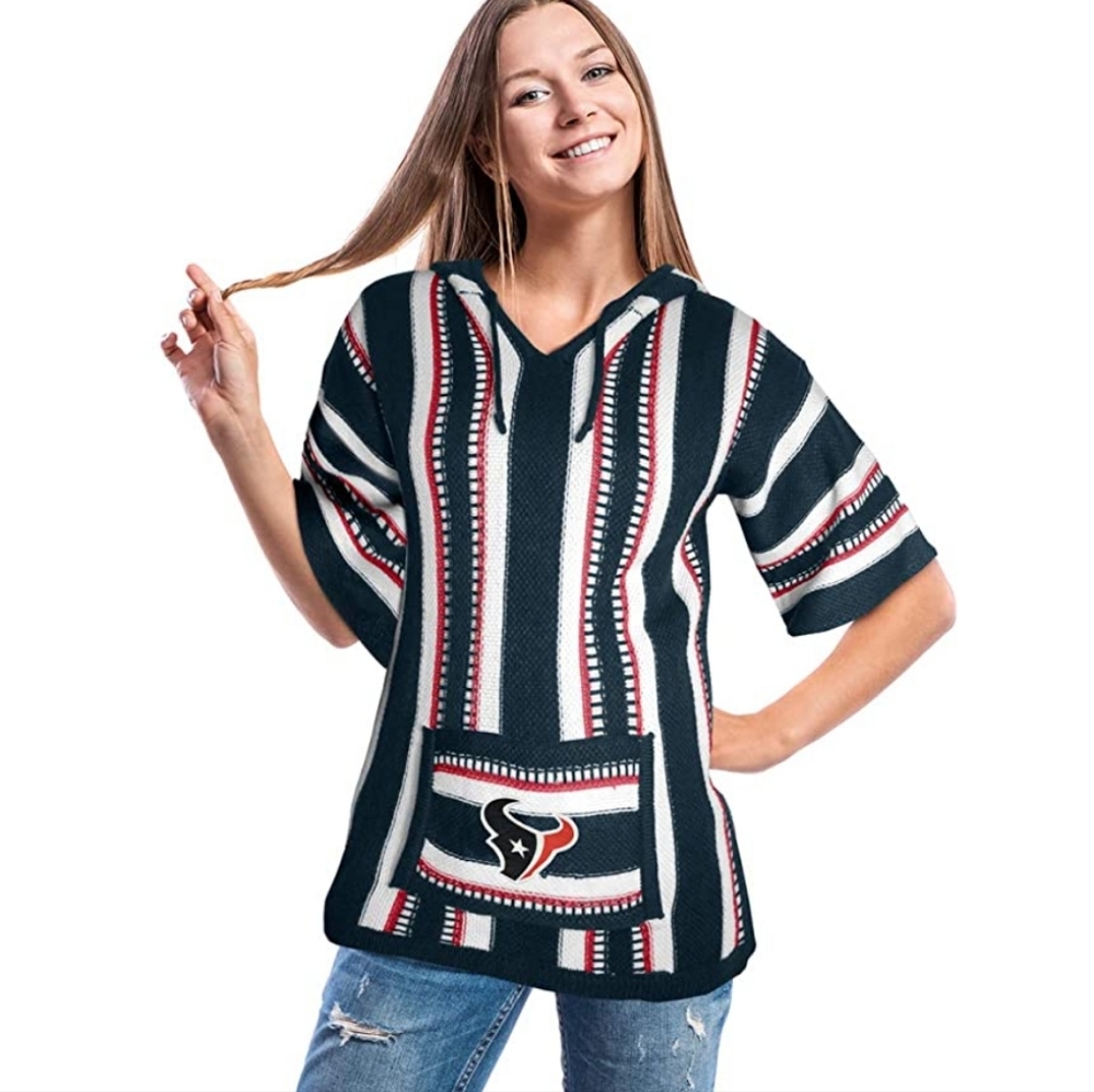 NWT NFL Houston Texans Woven Baja Hoodie - L/XL